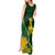 Personalised South Africa Rugby 2023 Tank Maxi Dress Bokke Champions Kente Ethnic - Wonder Print Shop
