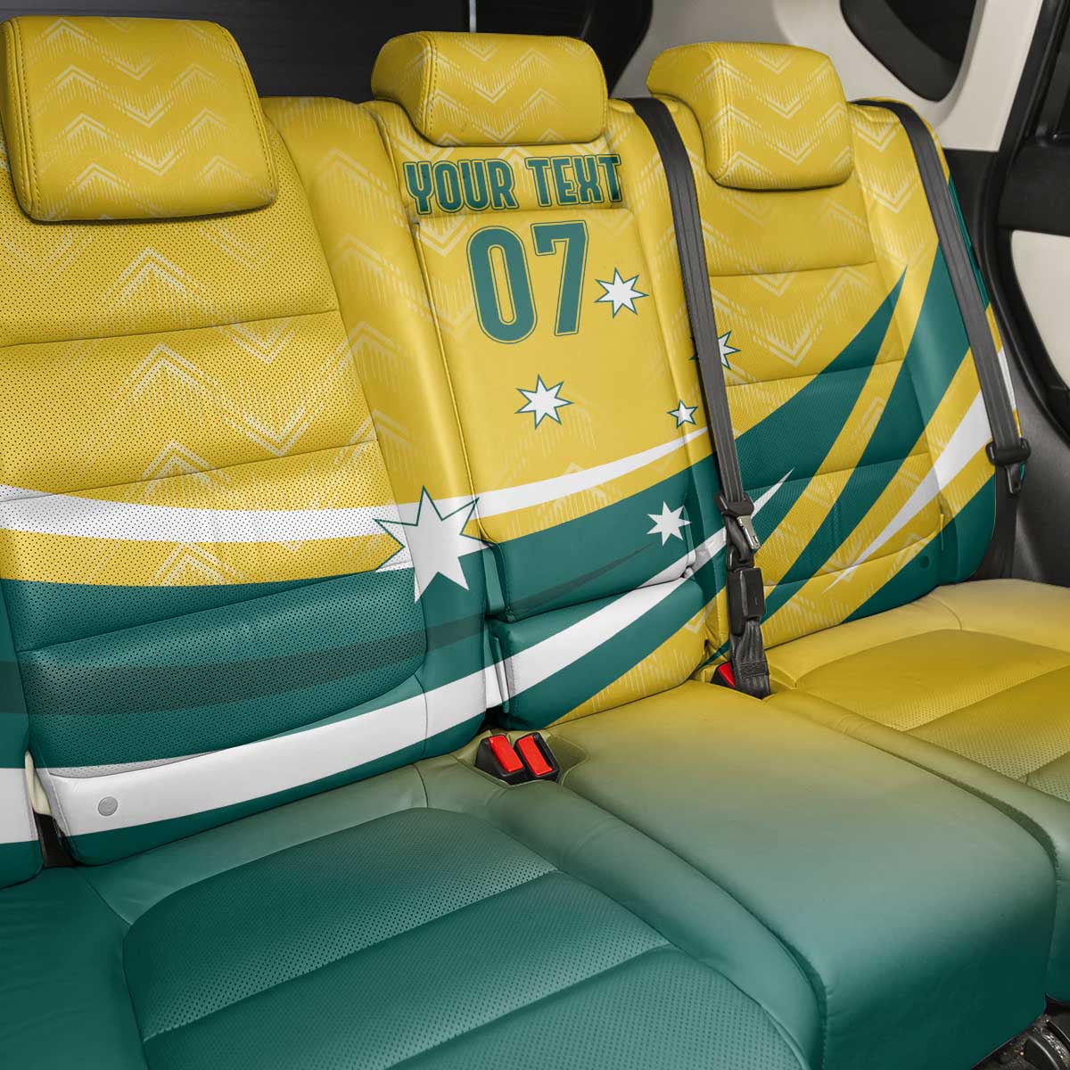 Australia 2024 Olympics Custom Back Car Seat Cover Rise of the Roos LT7 - Wonder Print Shop