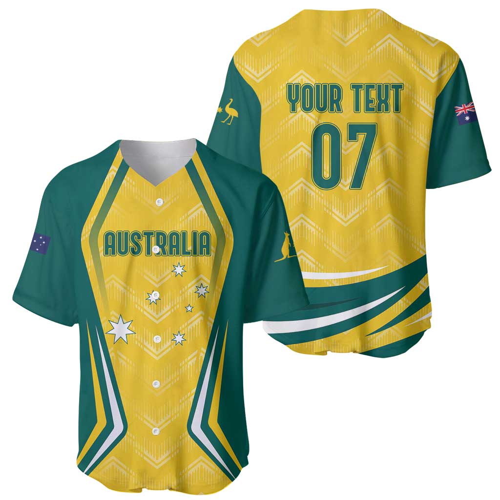 Australia 2024 Olympics Custom Baseball Jersey Rise of the Roos LT7 - Wonder Print Shop