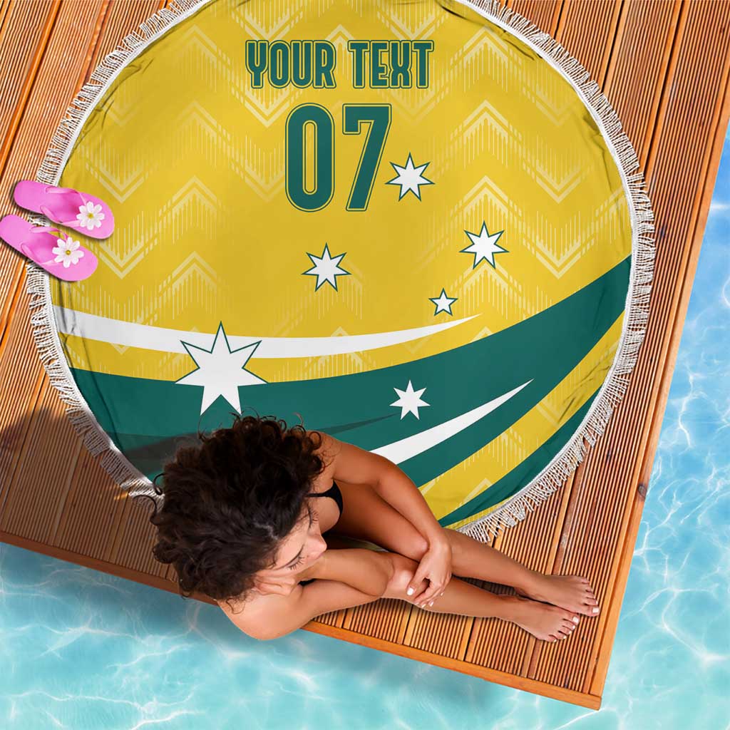 Australia 2024 Olympics Custom Beach Blanket Rise of the Roos LT7 - Wonder Print Shop