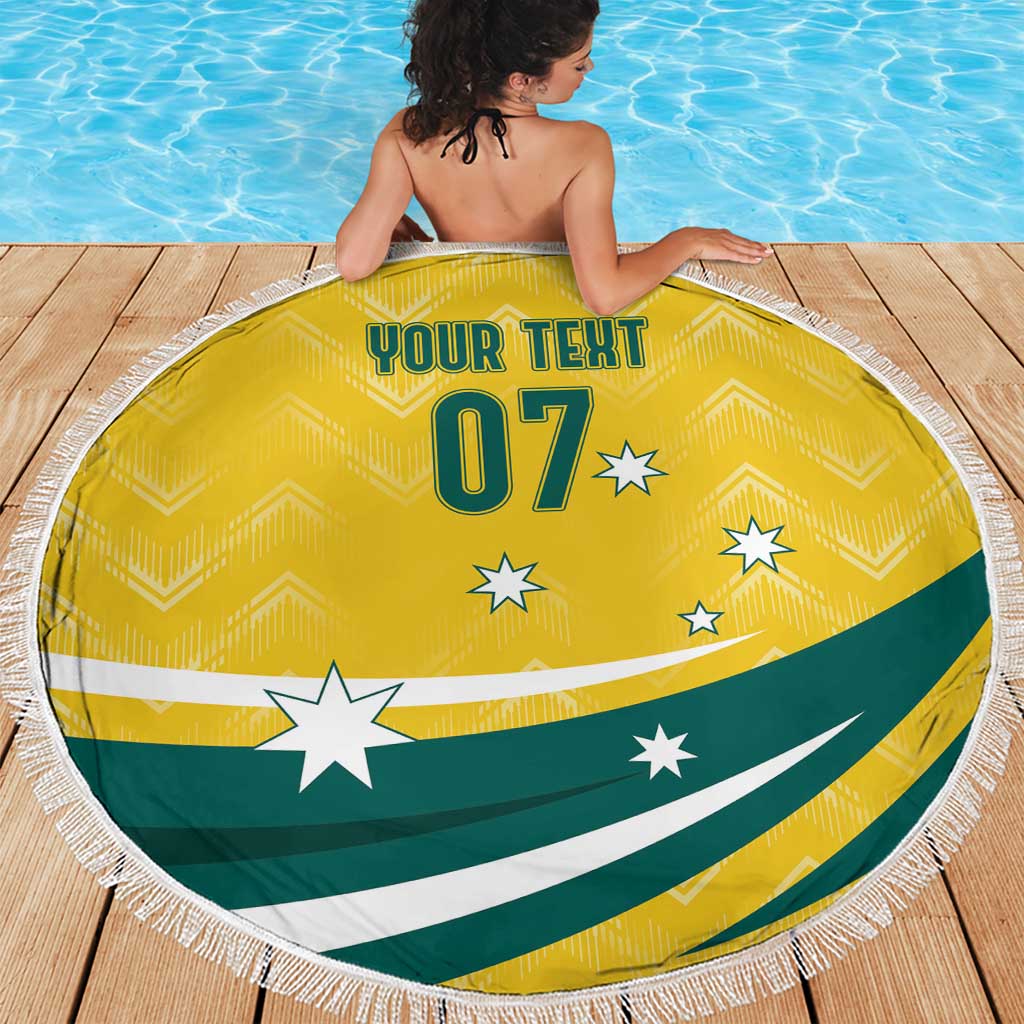 Australia 2024 Olympics Custom Beach Blanket Rise of the Roos LT7 - Wonder Print Shop