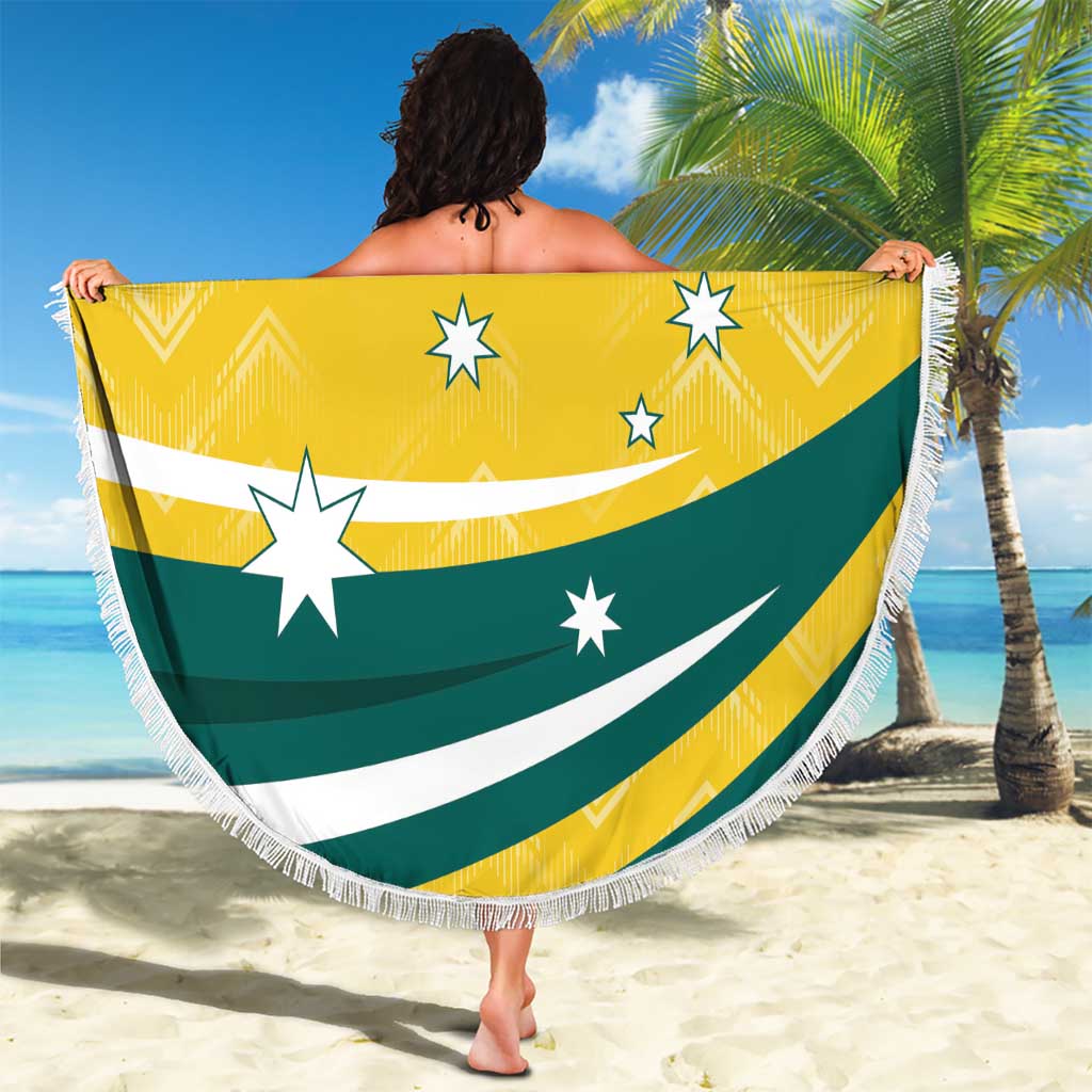 Australia 2024 Olympics Custom Beach Blanket Rise of the Roos LT7 - Wonder Print Shop