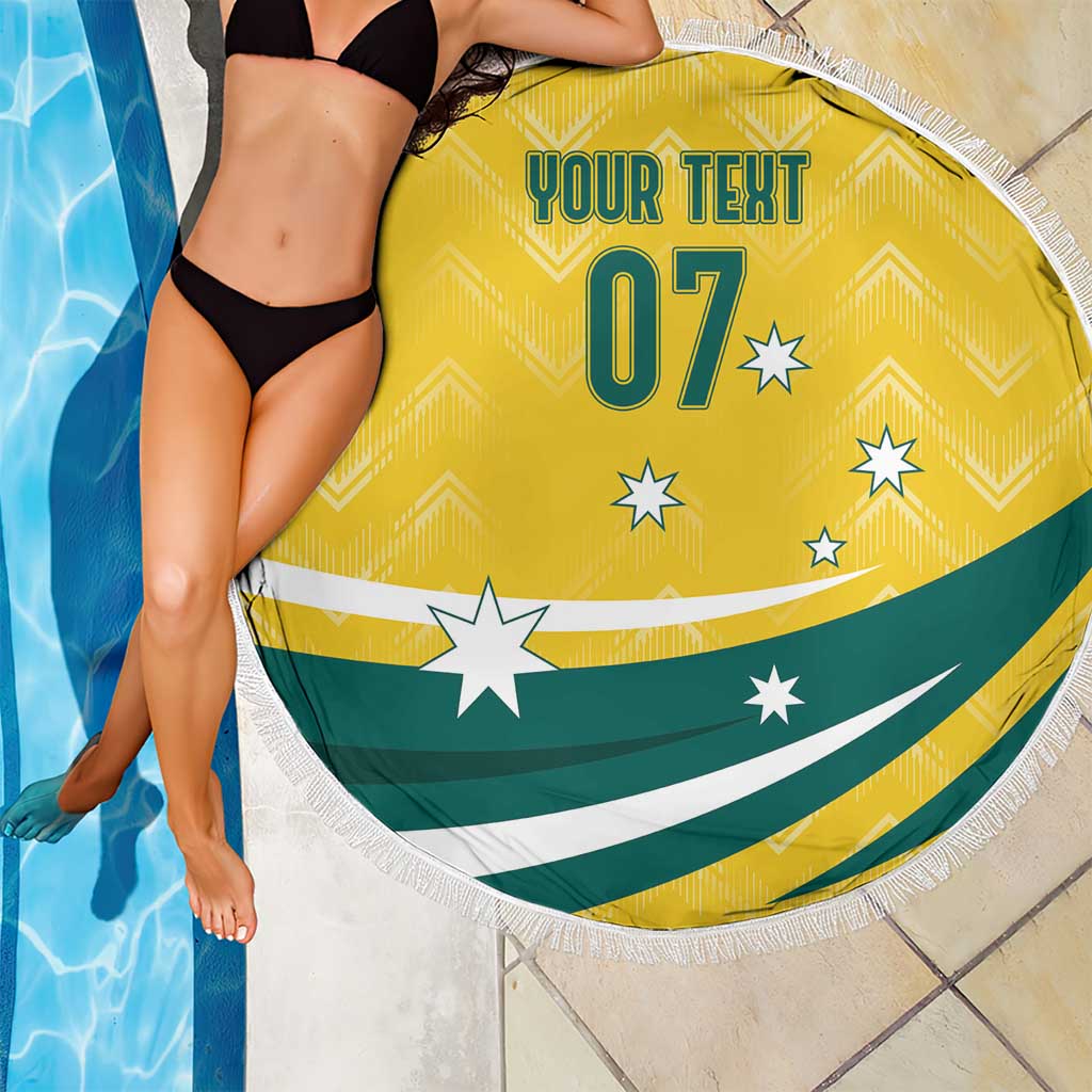 Australia 2024 Olympics Custom Beach Blanket Rise of the Roos LT7 - Wonder Print Shop