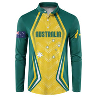 Australia 2024 Olympics Custom Button Sweatshirt Rise of the Roos LT7 - Wonder Print Shop