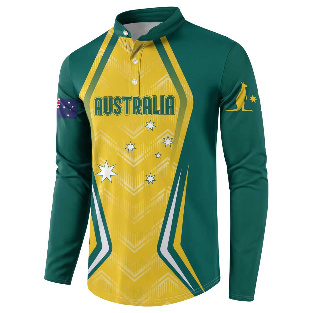 Australia 2024 Olympics Custom Button Sweatshirt Rise of the Roos LT7 - Wonder Print Shop