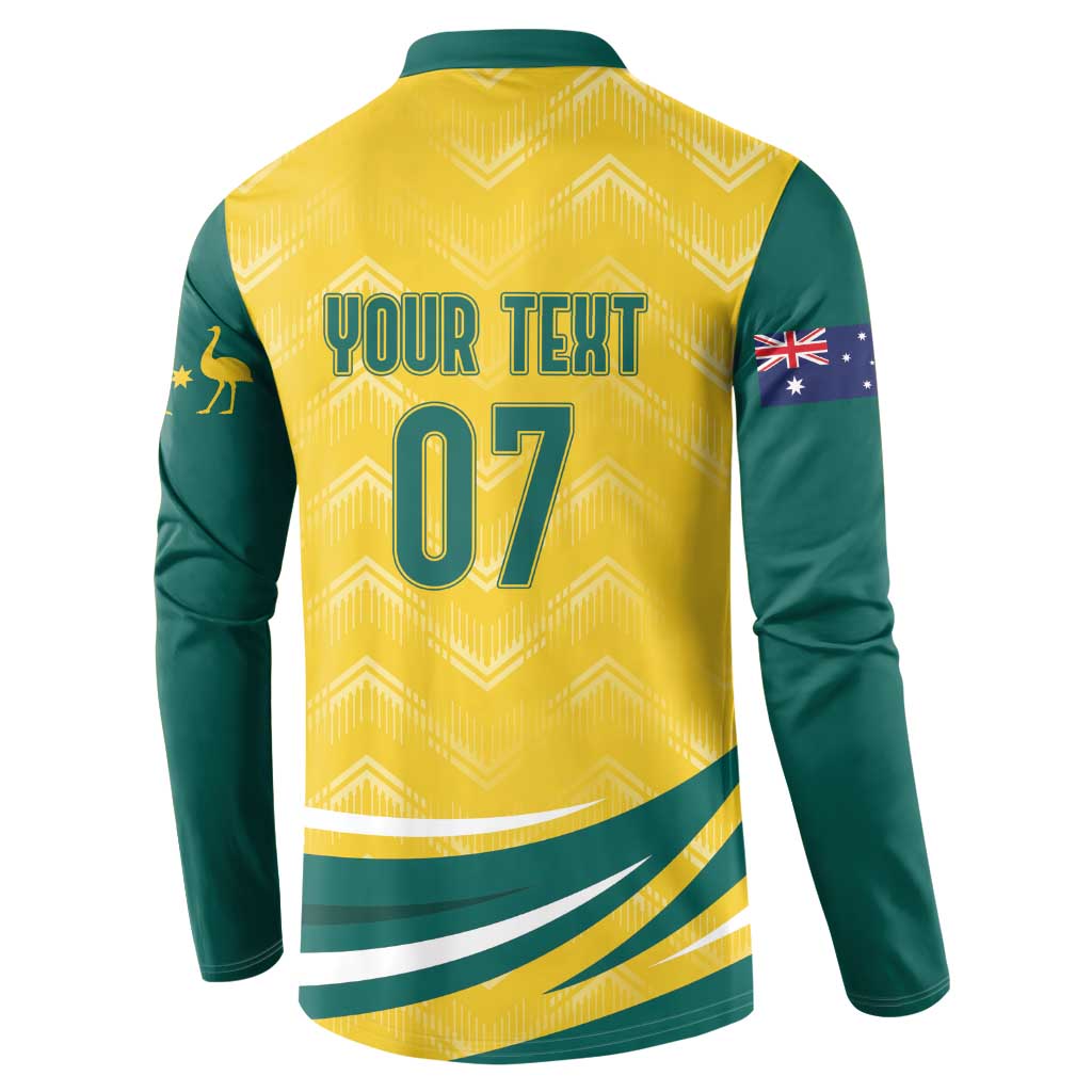 Australia 2024 Olympics Custom Button Sweatshirt Rise of the Roos LT7 - Wonder Print Shop