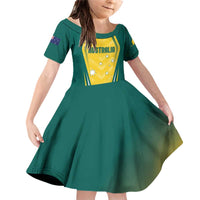 Australia 2024 Olympics Custom Family Matching Off Shoulder Short Dress and Hawaiian Shirt Rise of the Roos LT7 - Wonder Print Shop