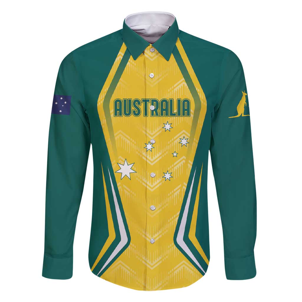 Australia 2024 Olympics Custom Family Matching Short Sleeve Bodycon Dress and Hawaiian Shirt Rise of the Roos - Wonder Print Shop