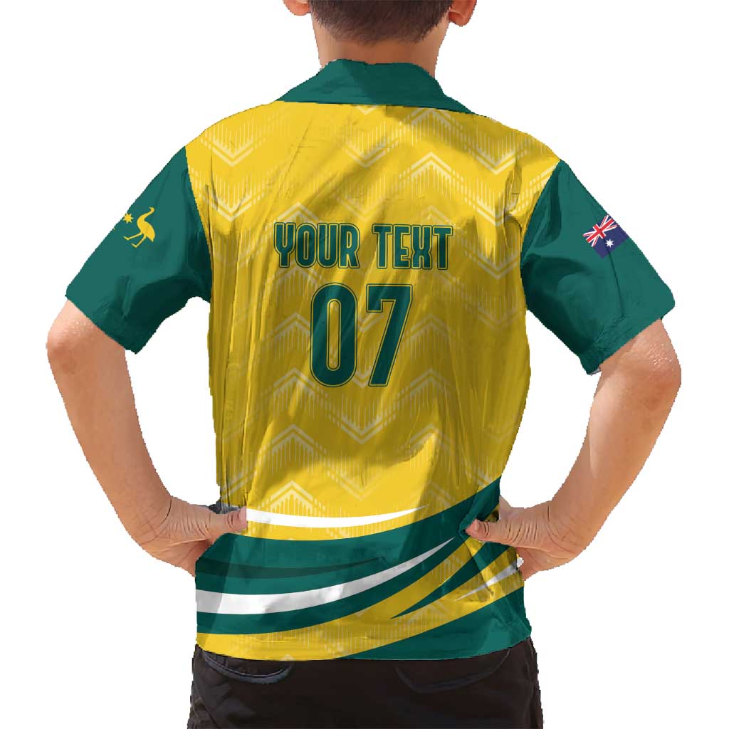 Australia 2024 Olympics Custom Family Matching Tank Maxi Dress and Hawaiian Shirt Rise of the Roos - Wonder Print Shop