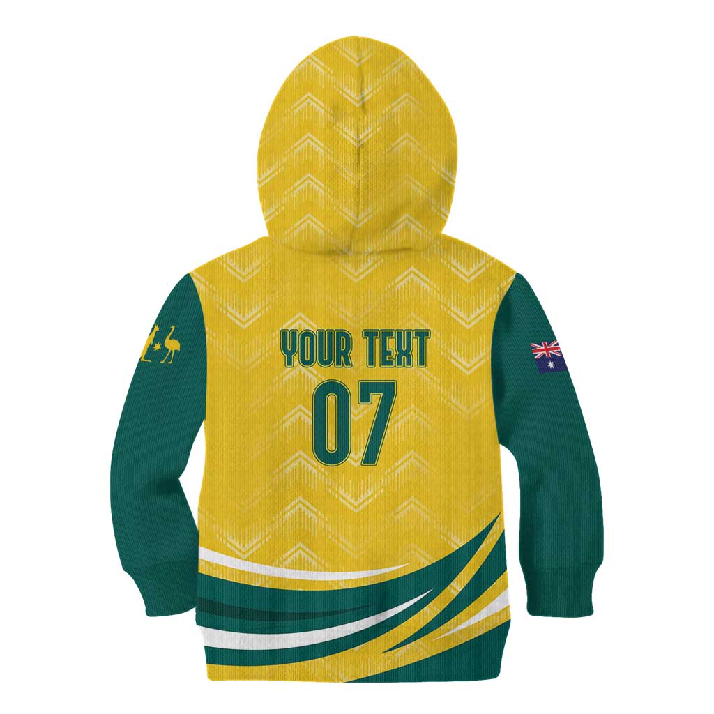Australia 2024 Olympics Custom Kid Hoodie Rise of the Roos - Wonder Print Shop