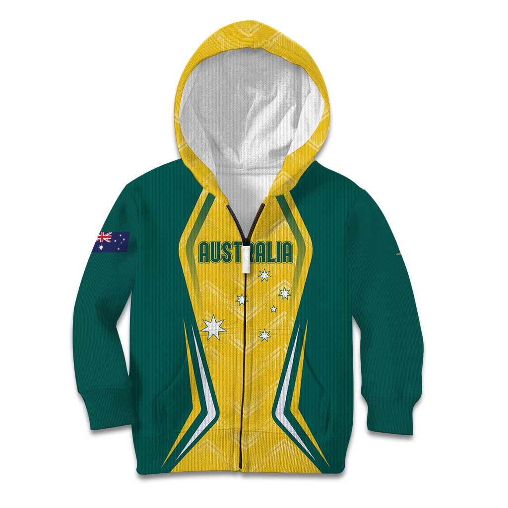 Australia 2024 Olympics Custom Kid Hoodie Rise of the Roos - Wonder Print Shop