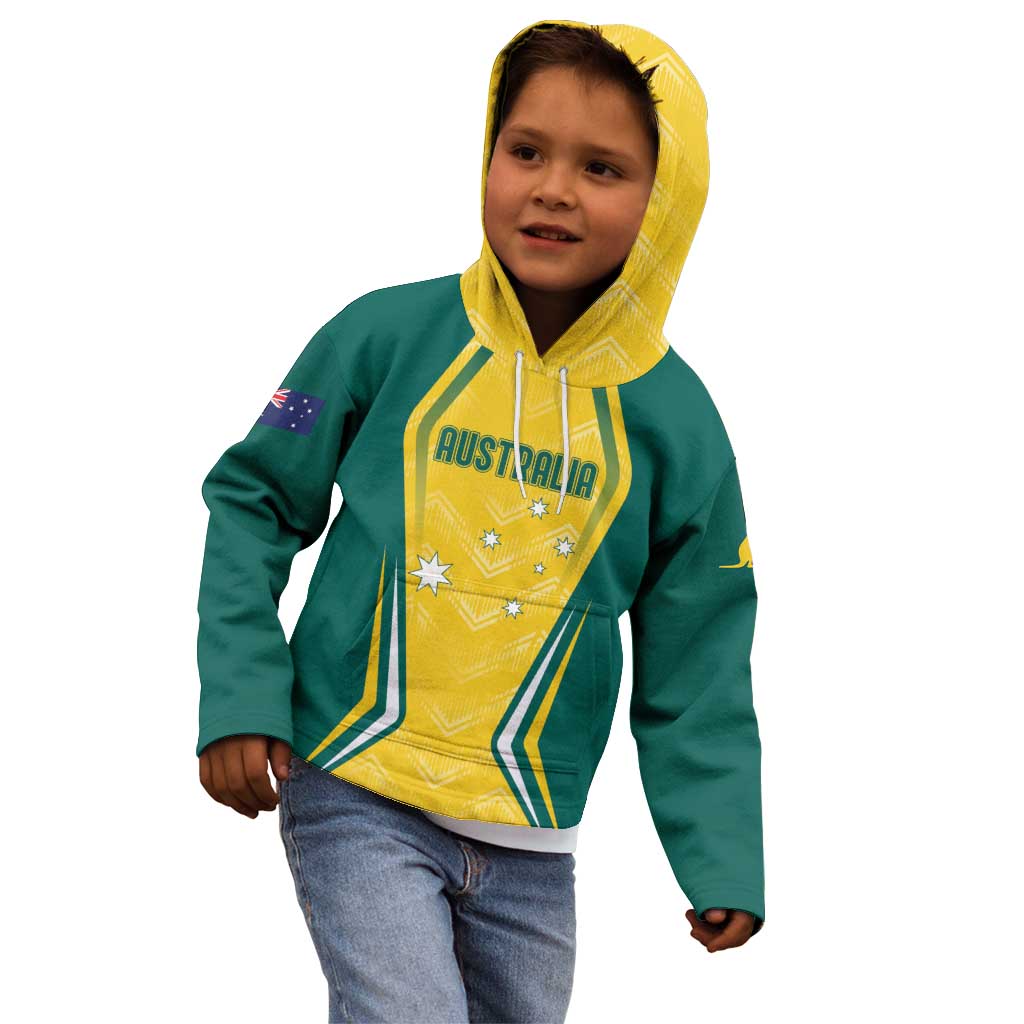 Australia 2024 Olympics Custom Kid Hoodie Rise of the Roos - Wonder Print Shop