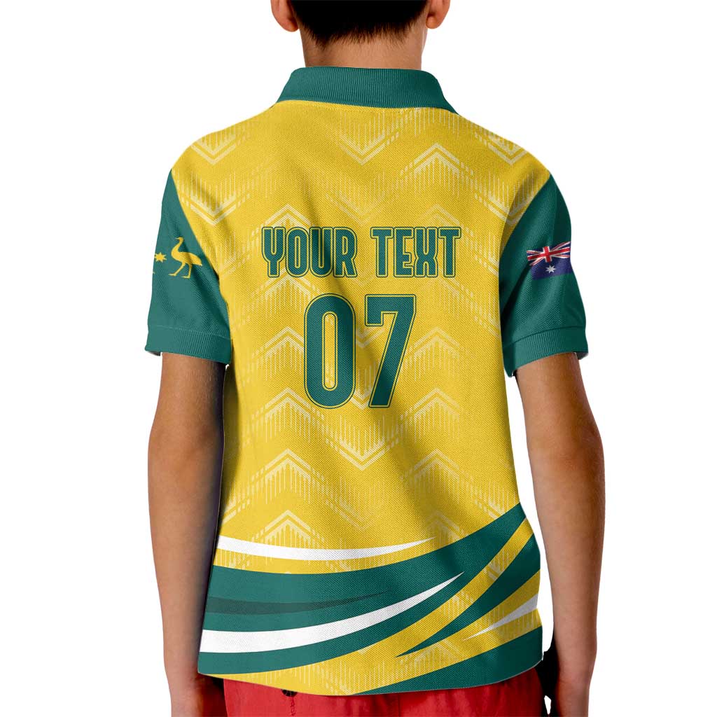 Australia 2024 Olympics Custom Kid Polo Shirt Rise of the Roos - Wonder Print Shop