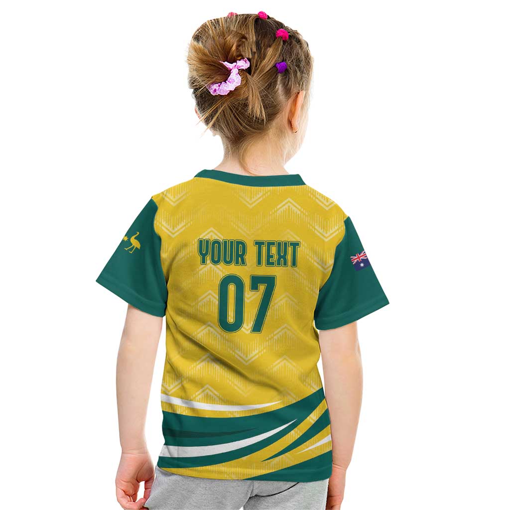 Australia 2024 Olympics Custom Kid T Shirt Rise of the Roos - Wonder Print Shop