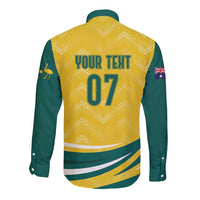 Australia 2024 Olympics Custom Long Sleeve Button Shirt Rise of the Roos - Wonder Print Shop