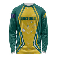 Australia 2024 Olympics Custom Long Sleeve Shirt Rise of the Roos - Wonder Print Shop