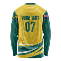 Australia 2024 Olympics Custom Long Sleeve Shirt Rise of the Roos - Wonder Print Shop