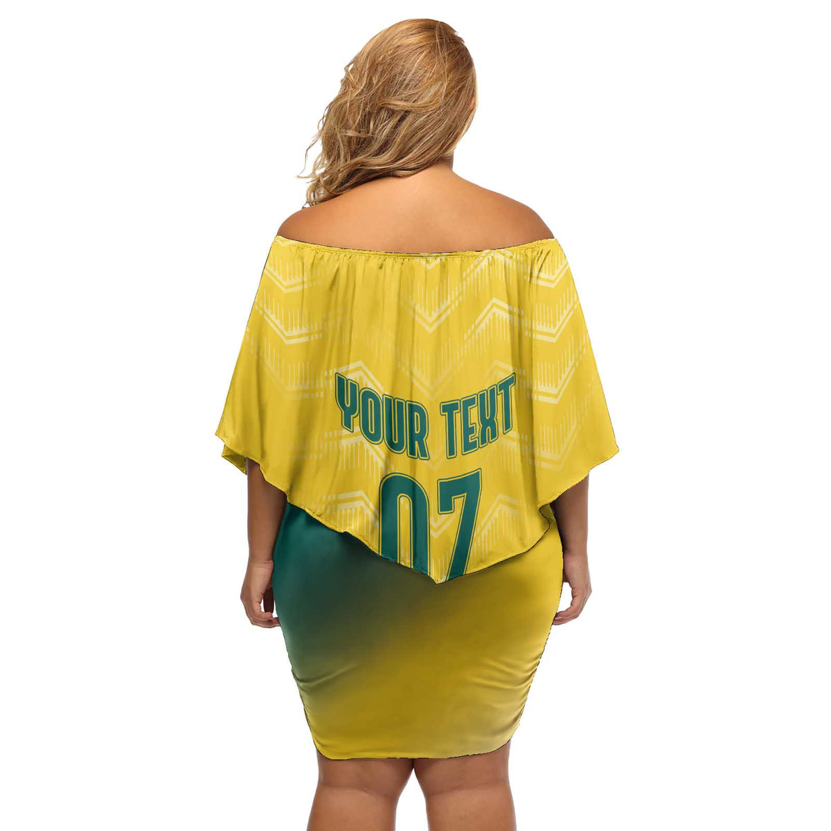 Australia 2024 Olympics Custom Off Shoulder Short Dress Rise of the Roos - Wonder Print Shop