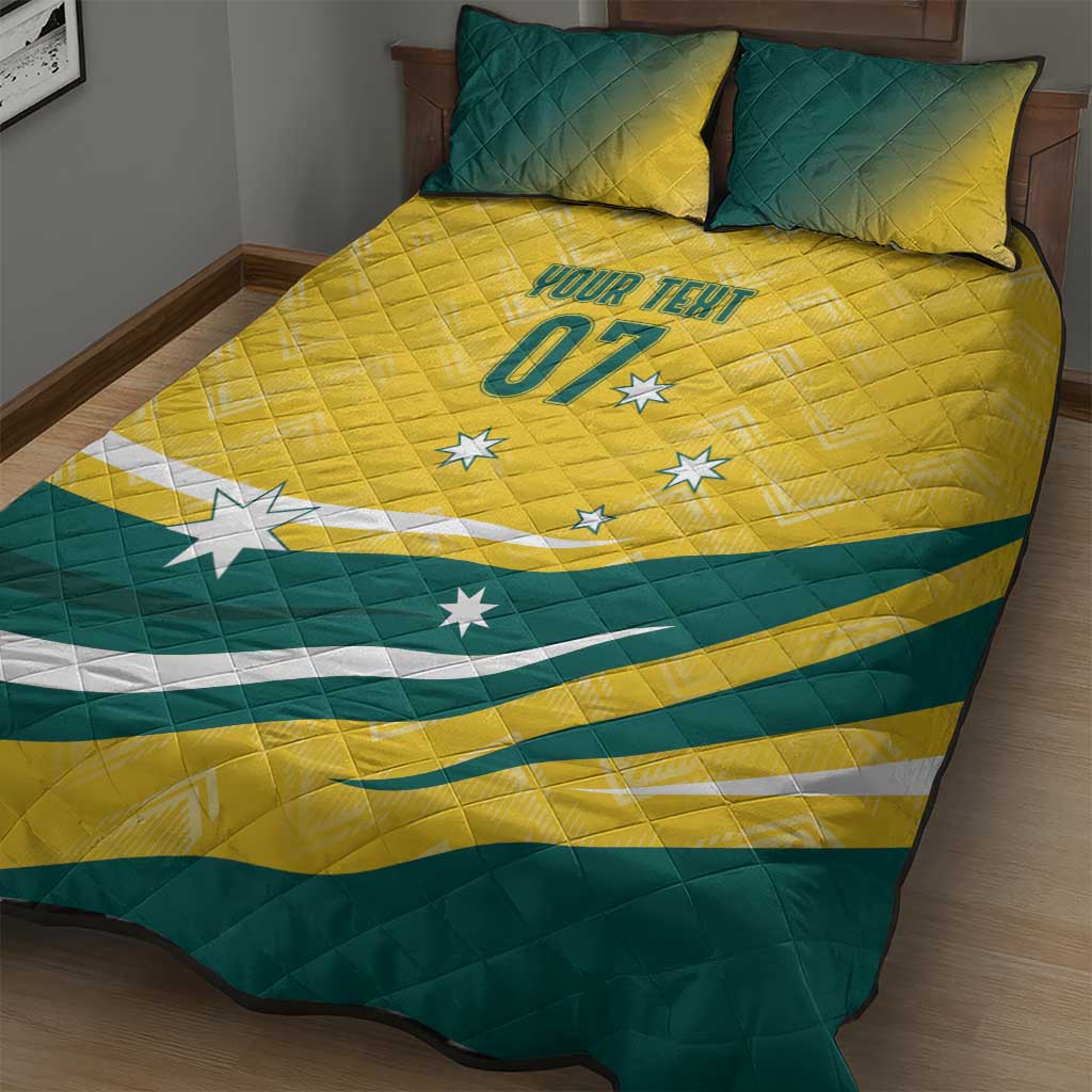 Australia 2024 Olympics Custom Quilt Bed Set Rise of the Roos - Wonder Print Shop