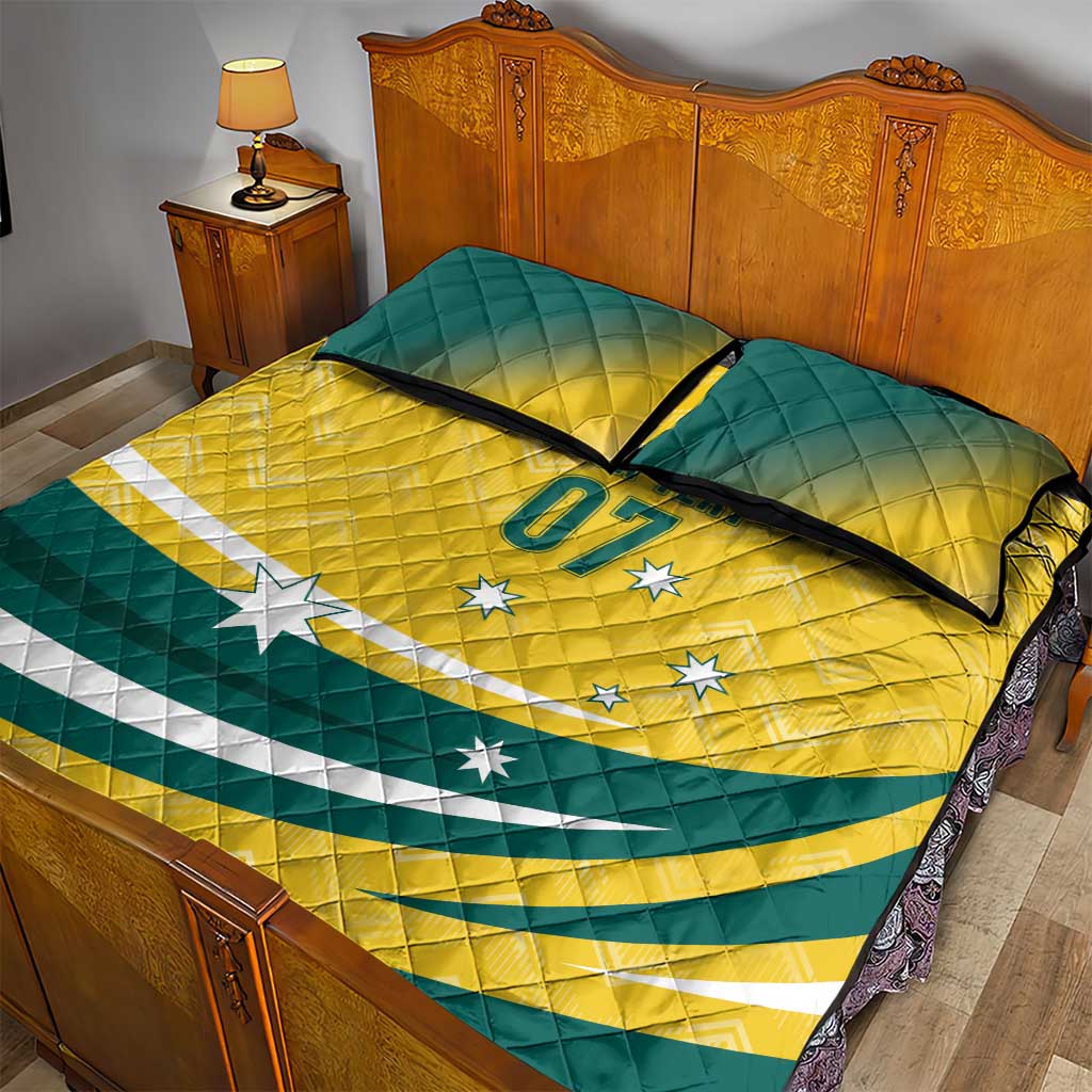 Australia 2024 Olympics Custom Quilt Bed Set Rise of the Roos - Wonder Print Shop