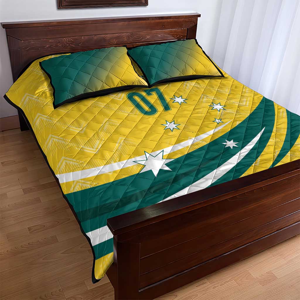 Australia 2024 Olympics Custom Quilt Bed Set Rise of the Roos - Wonder Print Shop