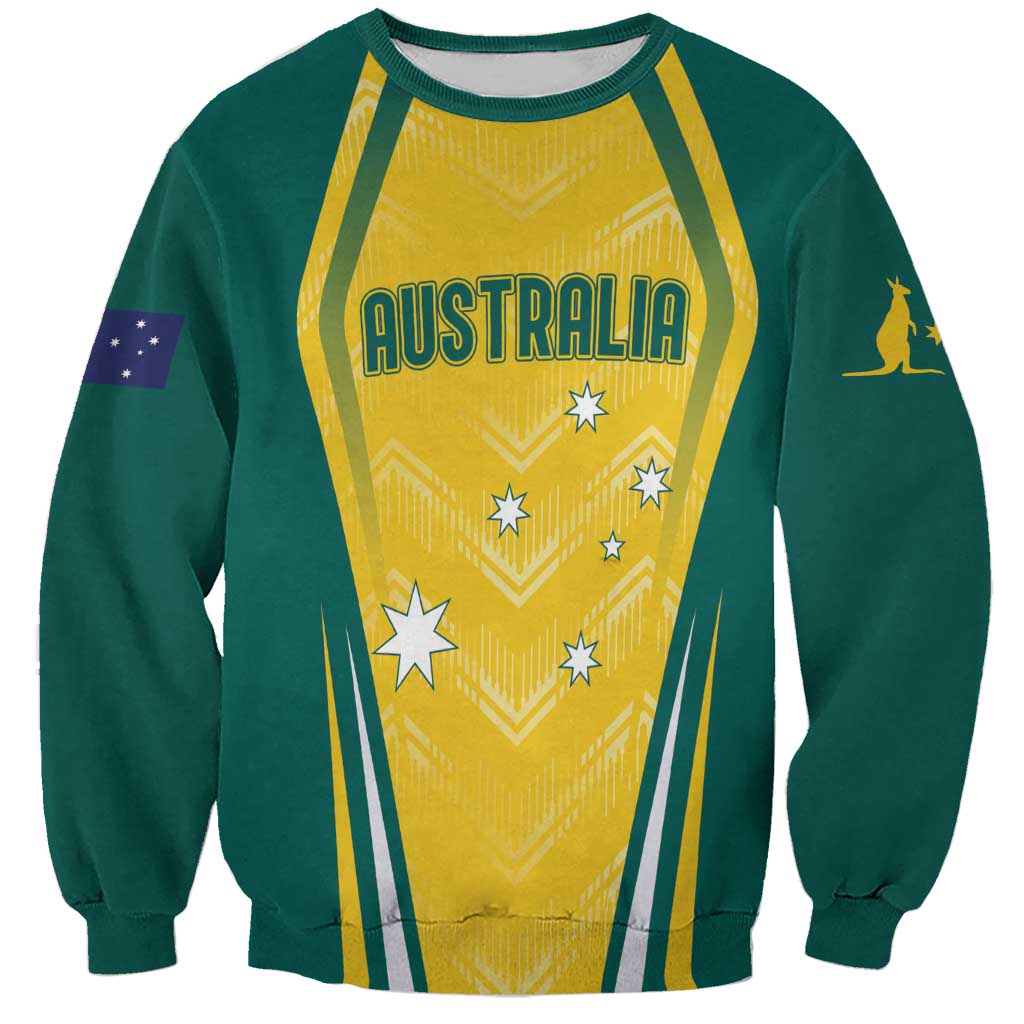 Australia 2024 Olympics Custom Sweatshirt Rise of the Roos - Wonder Print Shop