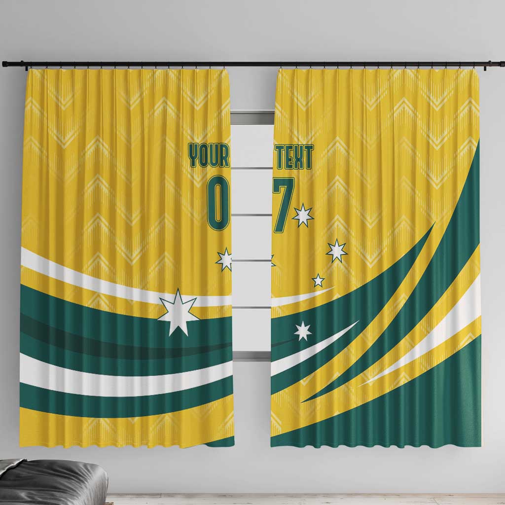 Australia 2024 Olympics Custom Window Curtain Rise of the Roos - Wonder Print Shop