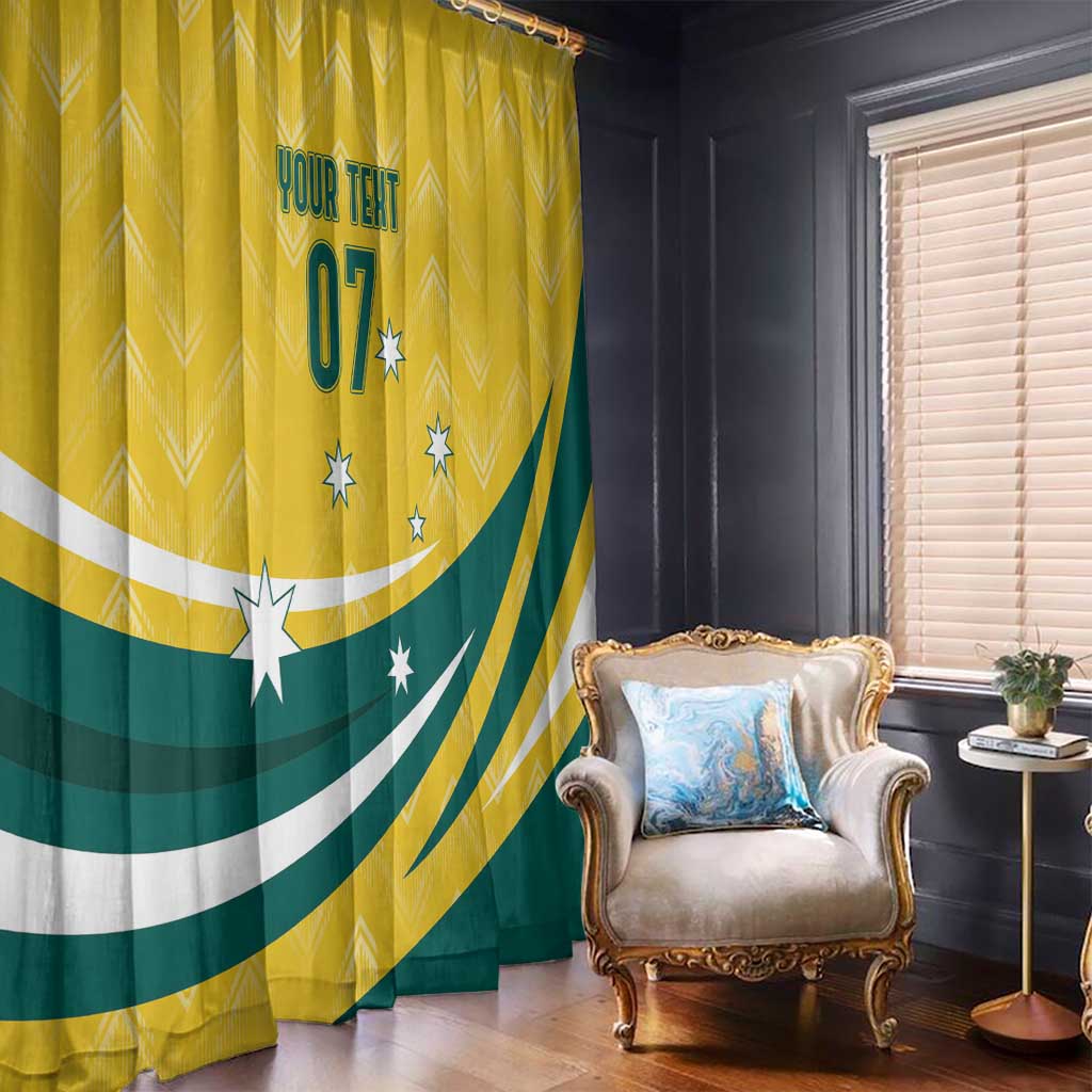 Australia 2024 Olympics Custom Window Curtain Rise of the Roos - Wonder Print Shop