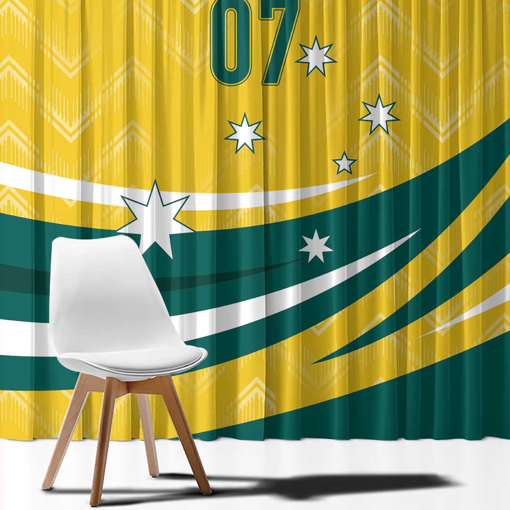 Australia 2024 Olympics Custom Window Curtain Rise of the Roos - Wonder Print Shop