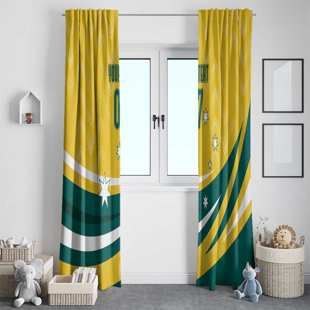 Australia 2024 Olympics Custom Window Curtain Rise of the Roos - Wonder Print Shop