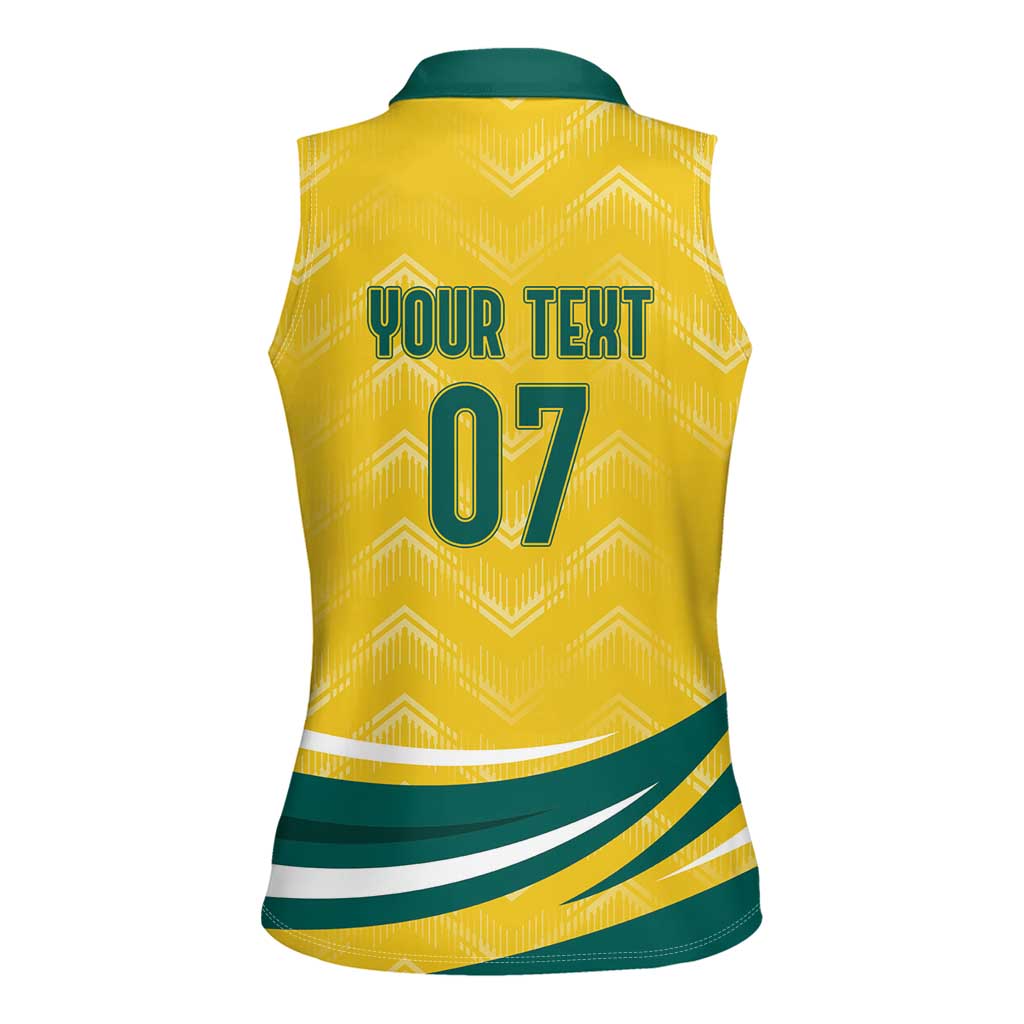 Australia 2024 Olympics Custom Women Sleeveless Polo Shirt Rise of the Roos - Wonder Print Shop