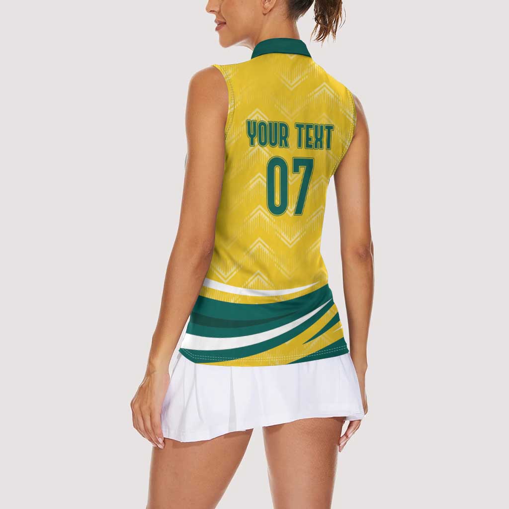 Australia 2024 Olympics Custom Women Sleeveless Polo Shirt Rise of the Roos - Wonder Print Shop
