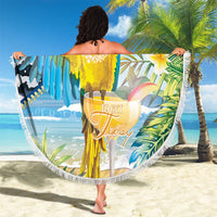Funny Tropical Christmas Beach Blanket Tis The Season To Get Tipsy LT7 - Wonder Print Shop