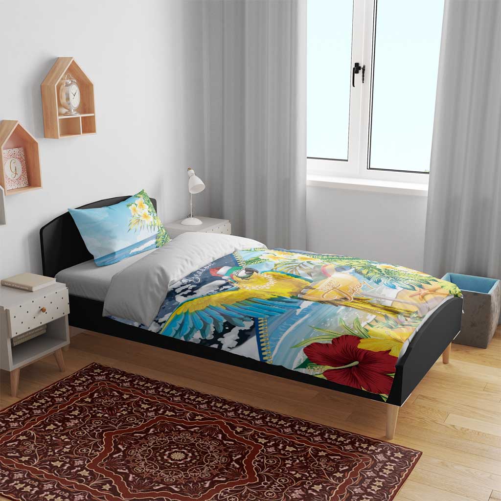 Funny Tropical Christmas Bedding Set Tis The Season To Get Tipsy LT7 - Wonder Print Shop
