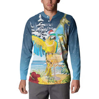 Funny Tropical Christmas Button Sweatshirt Tis The Season To Get Tipsy LT7 - Wonder Print Shop