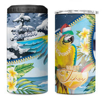 Funny Tropical Christmas 4 in 1 Can Cooler Tumbler Tis The Season To Get Tipsy LT7 - Wonder Print Shop