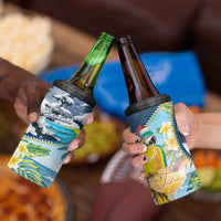 Funny Tropical Christmas 4 in 1 Can Cooler Tumbler Tis The Season To Get Tipsy LT7 - Wonder Print Shop