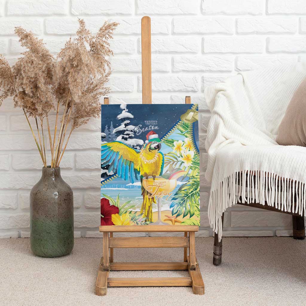 Funny Tropical Christmas Canvas Wall Art Tis The Season To Get Tipsy LT7 - Wonder Print Shop