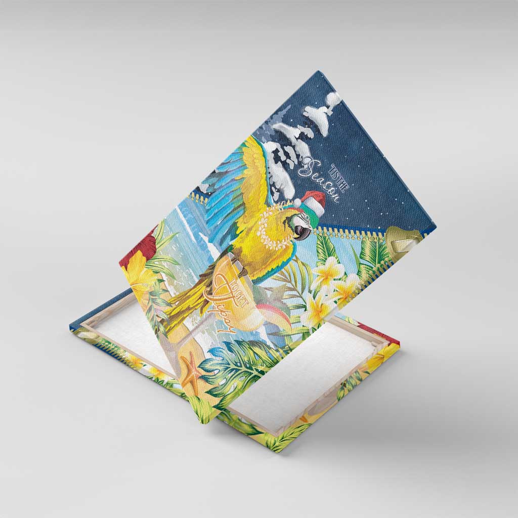 Funny Tropical Christmas Canvas Wall Art Tis The Season To Get Tipsy LT7 - Wonder Print Shop