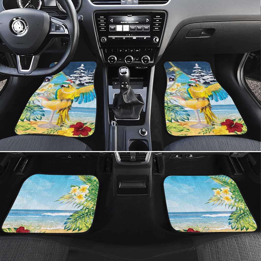 Funny Tropical Christmas Car Mats Tis The Season To Get Tipsy LT7 - Wonder Print Shop