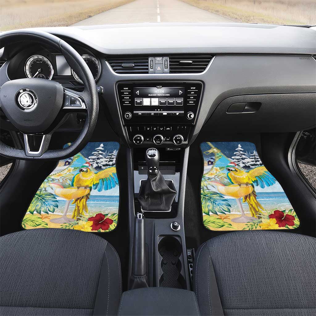Funny Tropical Christmas Car Mats Tis The Season To Get Tipsy LT7 - Wonder Print Shop