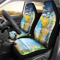 Funny Tropical Christmas Car Seat Cover Tis The Season To Get Tipsy LT7 - Wonder Print Shop