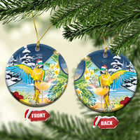 Funny Tropical Christmas Ceramic Ornament Tis The Season To Get Tipsy LT7 - Wonder Print Shop
