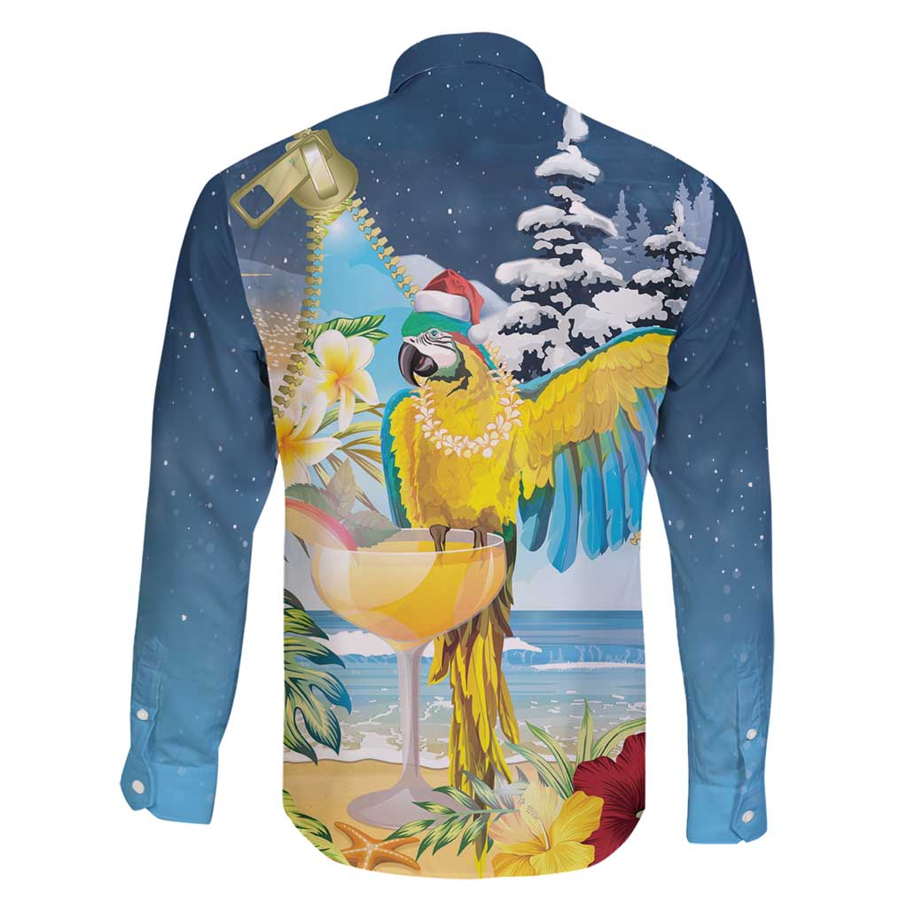 Funny Tropical Christmas Family Matching Long Sleeve Bodycon Dress and Hawaiian Shirt Tis The Season To Get Tipsy LT7 - Wonder Print Shop