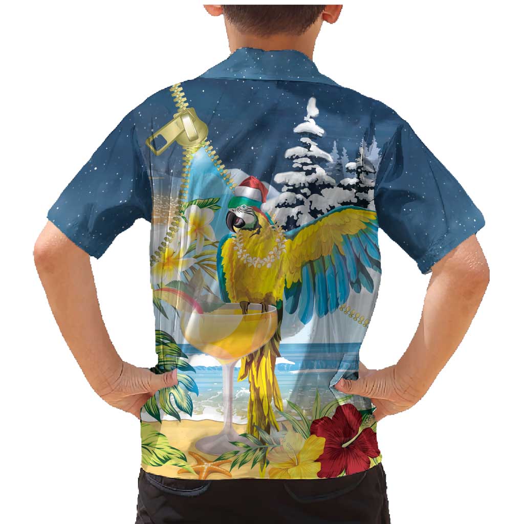 Funny Tropical Christmas Family Matching Mermaid Dress and Hawaiian Shirt Tis The Season To Get Tipsy LT7 - Wonder Print Shop