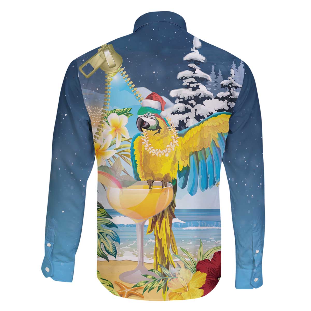 Funny Tropical Christmas Family Matching Off The Shoulder Long Sleeve Dress and Hawaiian Shirt Tis The Season To Get Tipsy - Wonder Print Shop