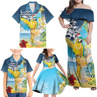 Funny Tropical Christmas Family Matching Off Shoulder Maxi Dress and Hawaiian Shirt Tis The Season To Get Tipsy LT7 - Wonder Print Shop