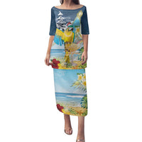 Funny Tropical Christmas Family Matching Puletasi and Hawaiian Shirt Tis The Season To Get Tipsy - Wonder Print Shop