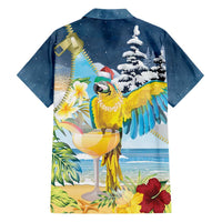 Funny Tropical Christmas Family Matching Short Sleeve Bodycon Dress and Hawaiian Shirt Tis The Season To Get Tipsy - Wonder Print Shop