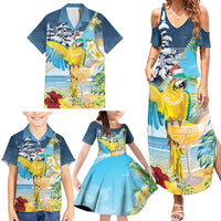 Funny Tropical Christmas Family Matching Summer Maxi Dress and Hawaiian Shirt Tis The Season To Get Tipsy - Wonder Print Shop